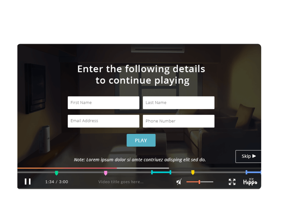 Add forms to gate your videos